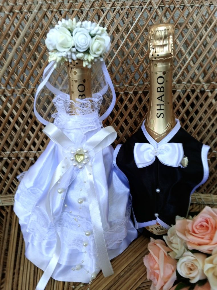 Свадебное украшение на шампанское  . Выбор