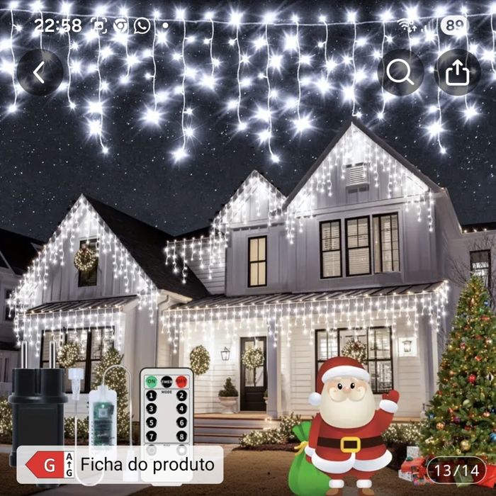 Luzes Natal 25m - 800 LED