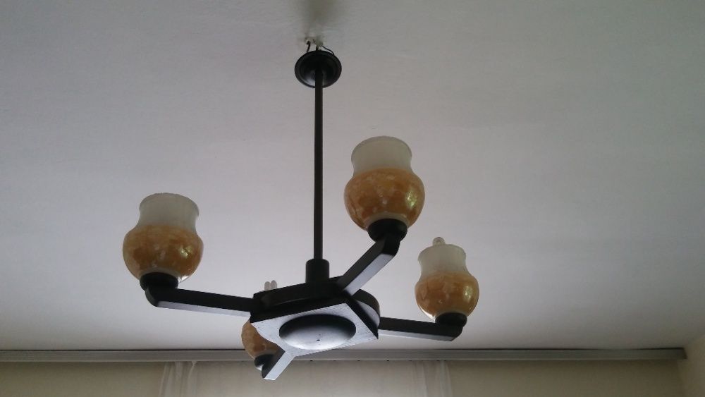 Lampa wisząca - żyrandol drewniany