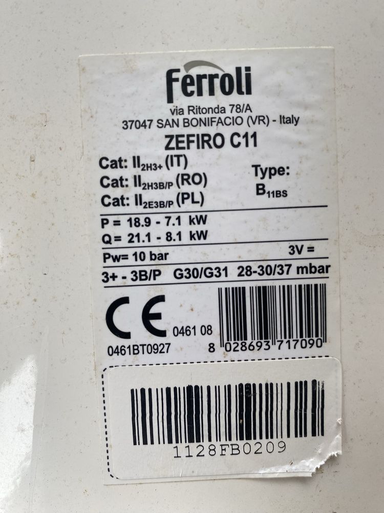 Podgrzewacz wody ferroli C11