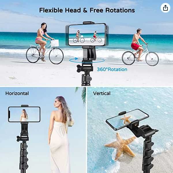 JOILCAN Statyw, selfie stick do telefonu komórkow. 177,8 cm, z pilotem