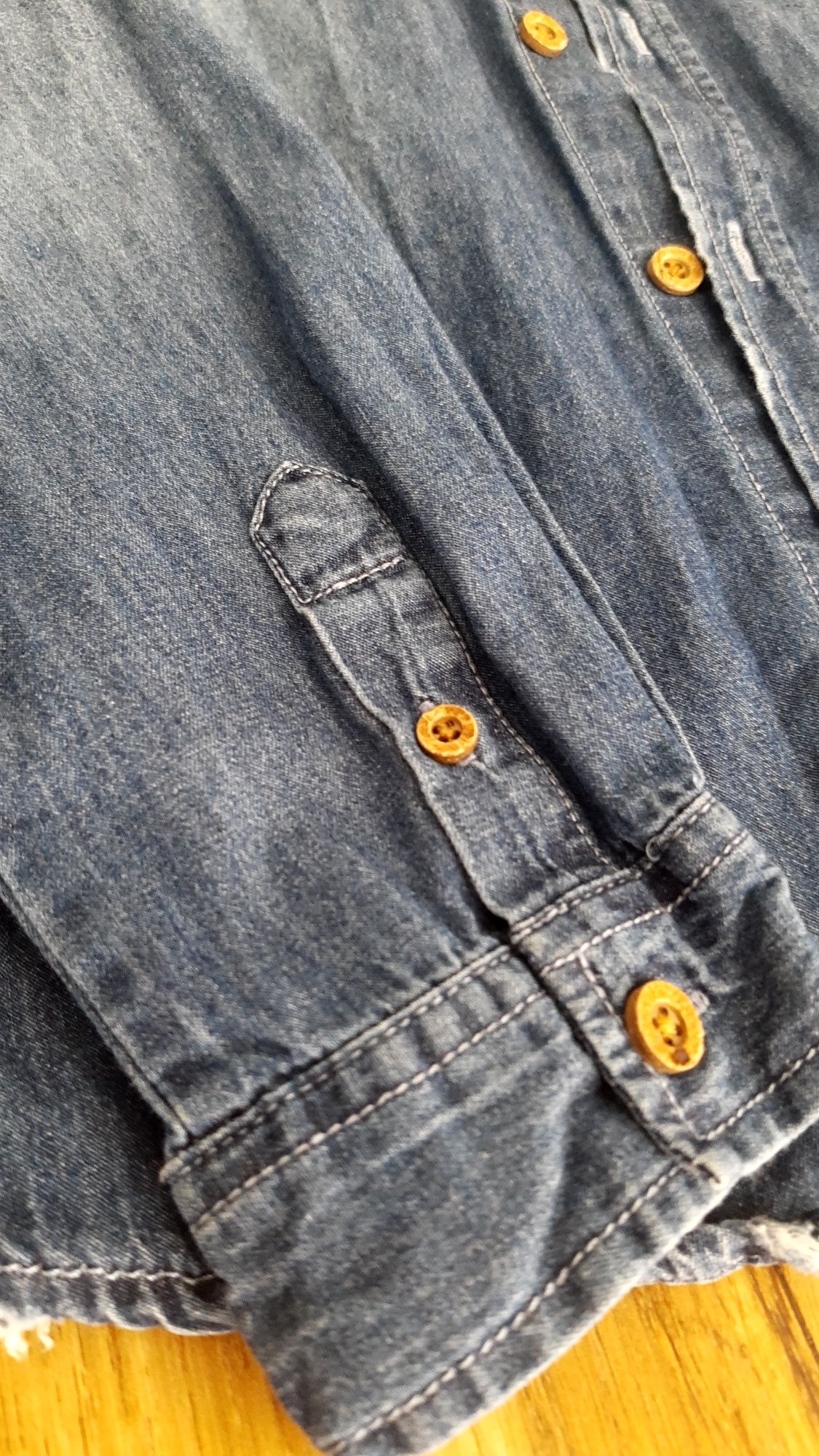 Koszula jeansowa chłopięca rozmiar 134-140