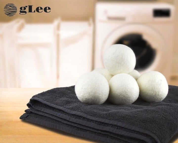 мячики для сушки gLee 100% Новая Зеландия Dryer Balls, 6 шт