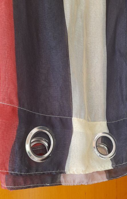 2 cortinados com argolas em organza 2,60x1,40 m - ÚLTIMOS DIAS
