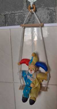 Клоун на качели, фарфор, игрушка, марионетка, СССР 90-е годы