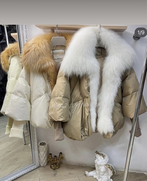 Новенька куртка з натуральним хутром. Розмір М