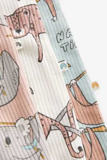 Pajacyki NEXT 0-3 m 62 cm do 6 kg nowe 3 pack zwierzątka