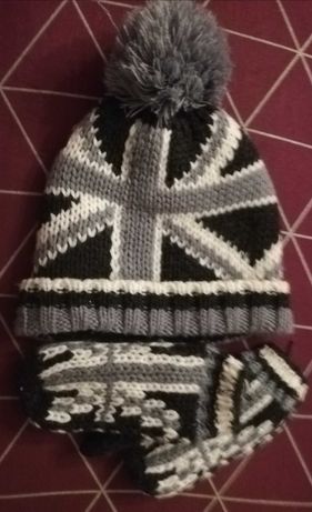 Komplet na zimę czapka i rękawiczki 2 6 lat ciepłe bdb