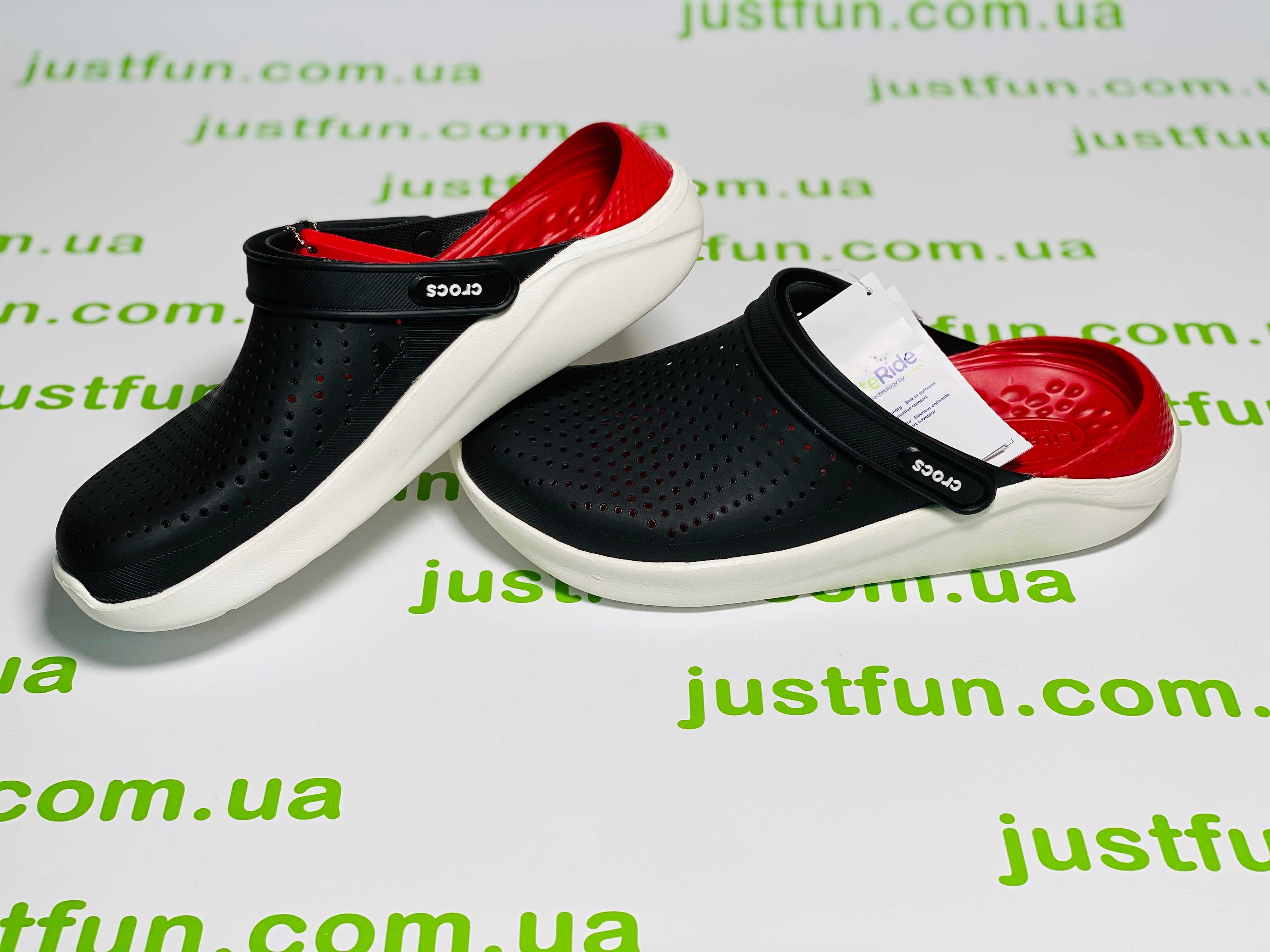 Crocs LiteRide Clog BlackWhite кроксы оригинал красные 36-45