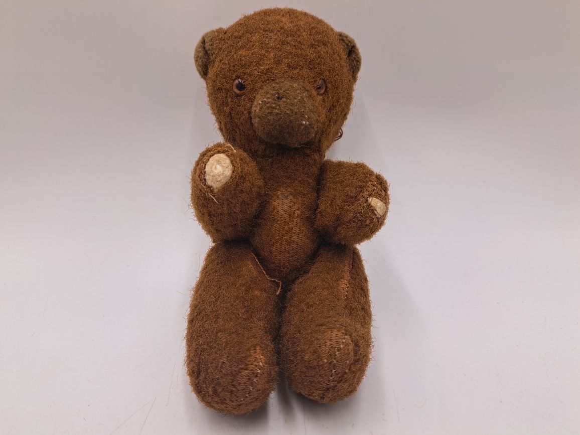 Stary miś trociniak Teddy malutki 20 cm brązowy jak Jasia Fasoli :)