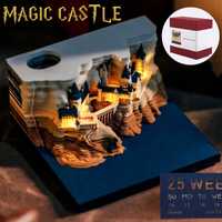 3D календар 2024 магічний замок Хогвартс