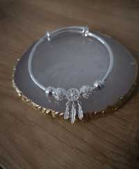 Nowa bransoletka srebrna z zawieszkami jak charmsy pandora na prezent