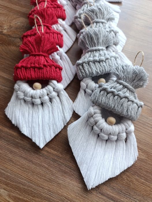 Ozdoby świąteczne zawieszki na choinkę Mikołaje gnomy skrzaty krasnale