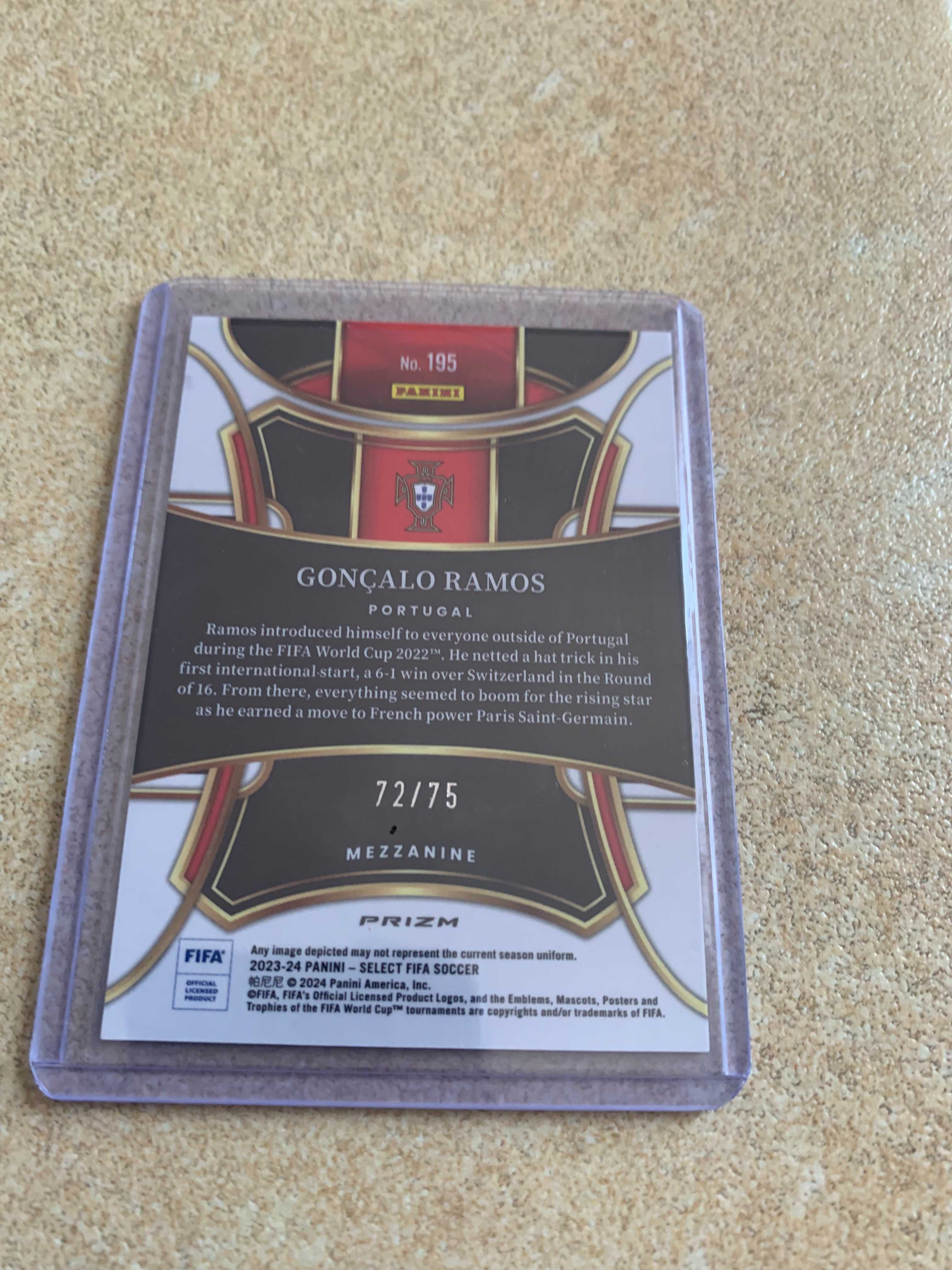 Panini Select Fifa 2023-24 Pink Refractor 72/75 - Goncalo Ramos