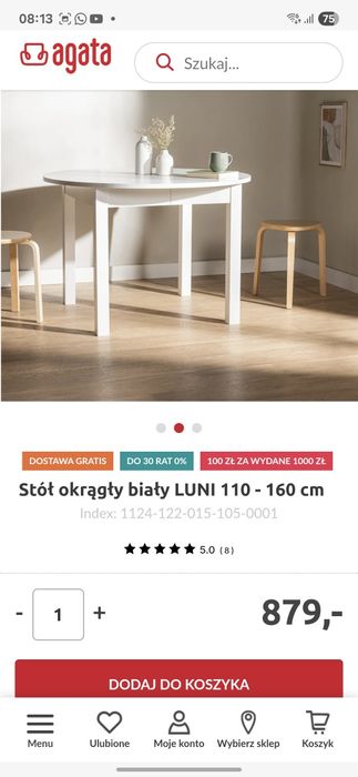 Stół LUNI Agata meble