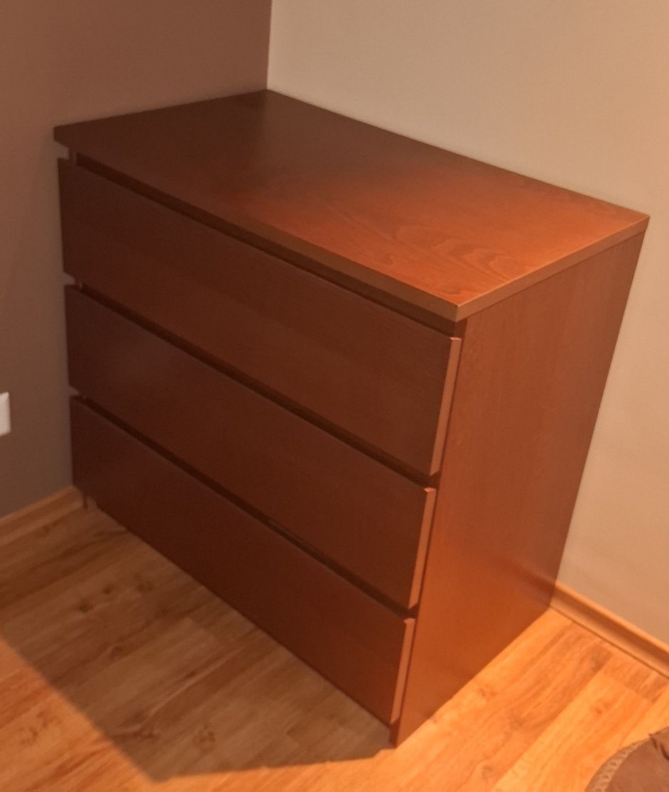 Komoda Malm ciepły brąz Ikea