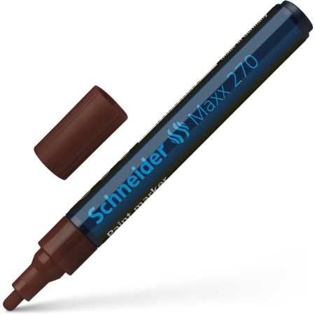 Marker olejowy permanentny SCHNEIDER Maxx 270 okrągły 1-3mm Brązowy
