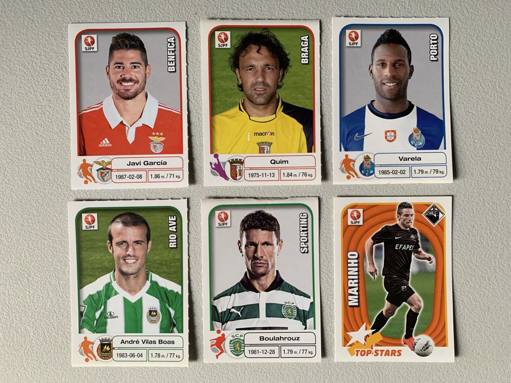 6 Cromos Futebol 2012/2013 [números na descrição]