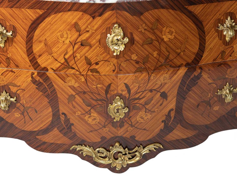 Cómoda Pau santo Mármore Luís XV Mathieu Criaerd, Século XVIII