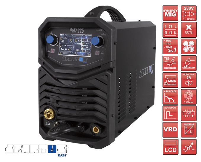 Spawarka migomat Spartus EasyMig 225 LCD 220A
