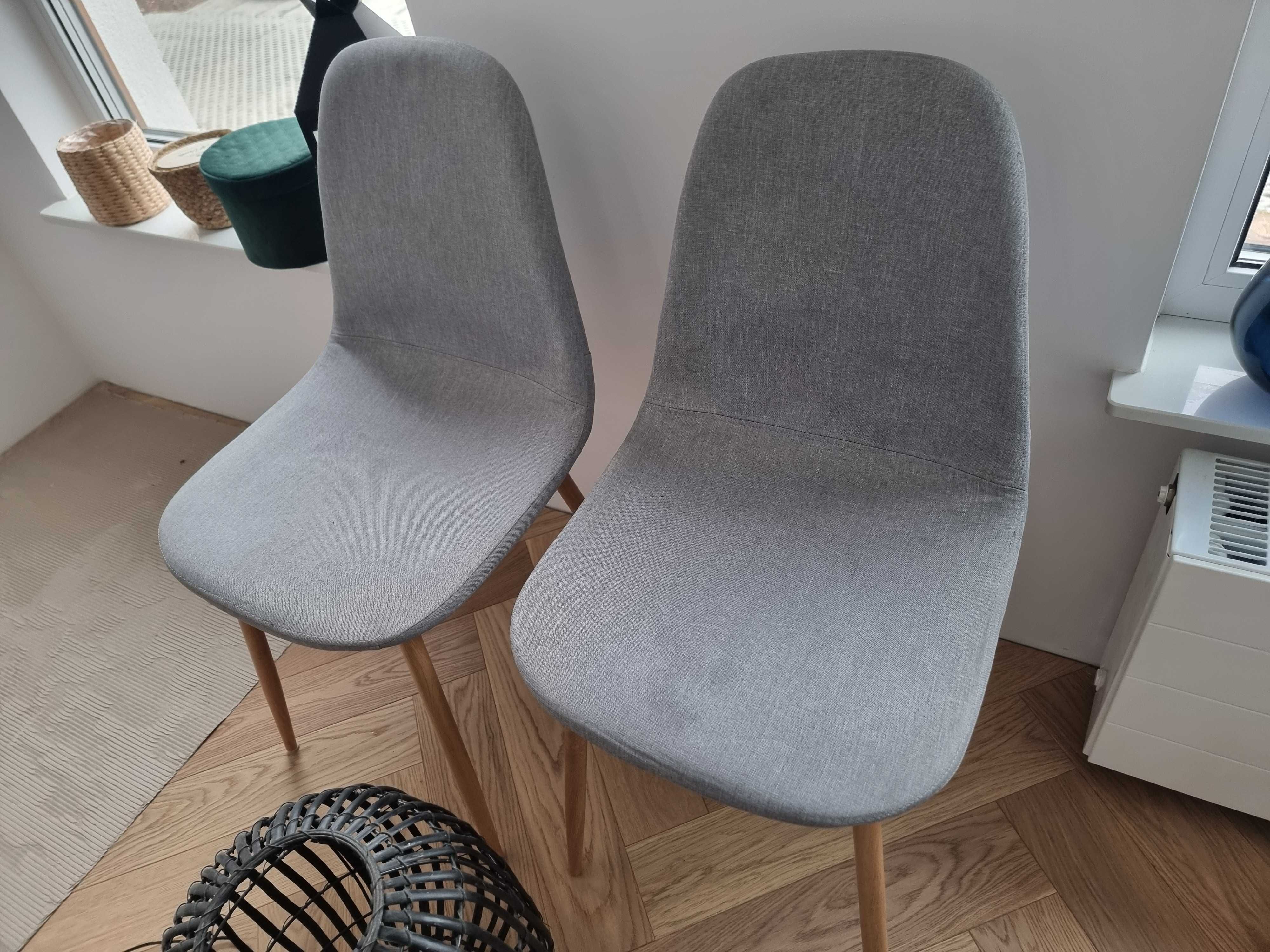 2 (dwa ) szare krzesła