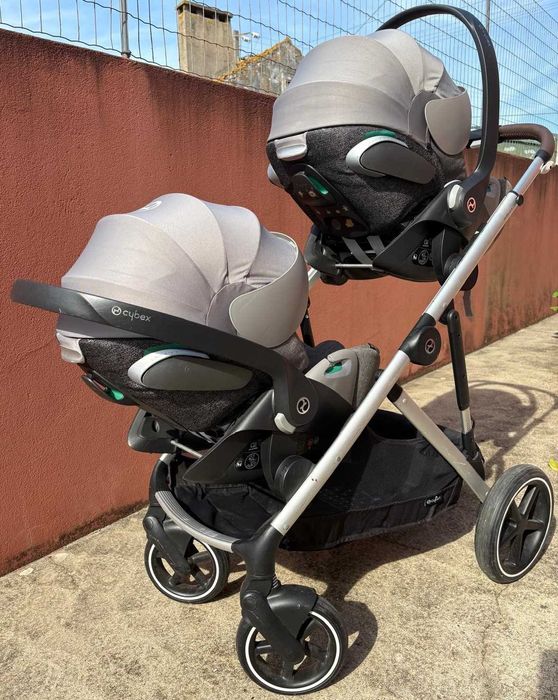 Carrinho Cybex Gaselle S + 2Assentos + 2Cadeiras auto (ovos)