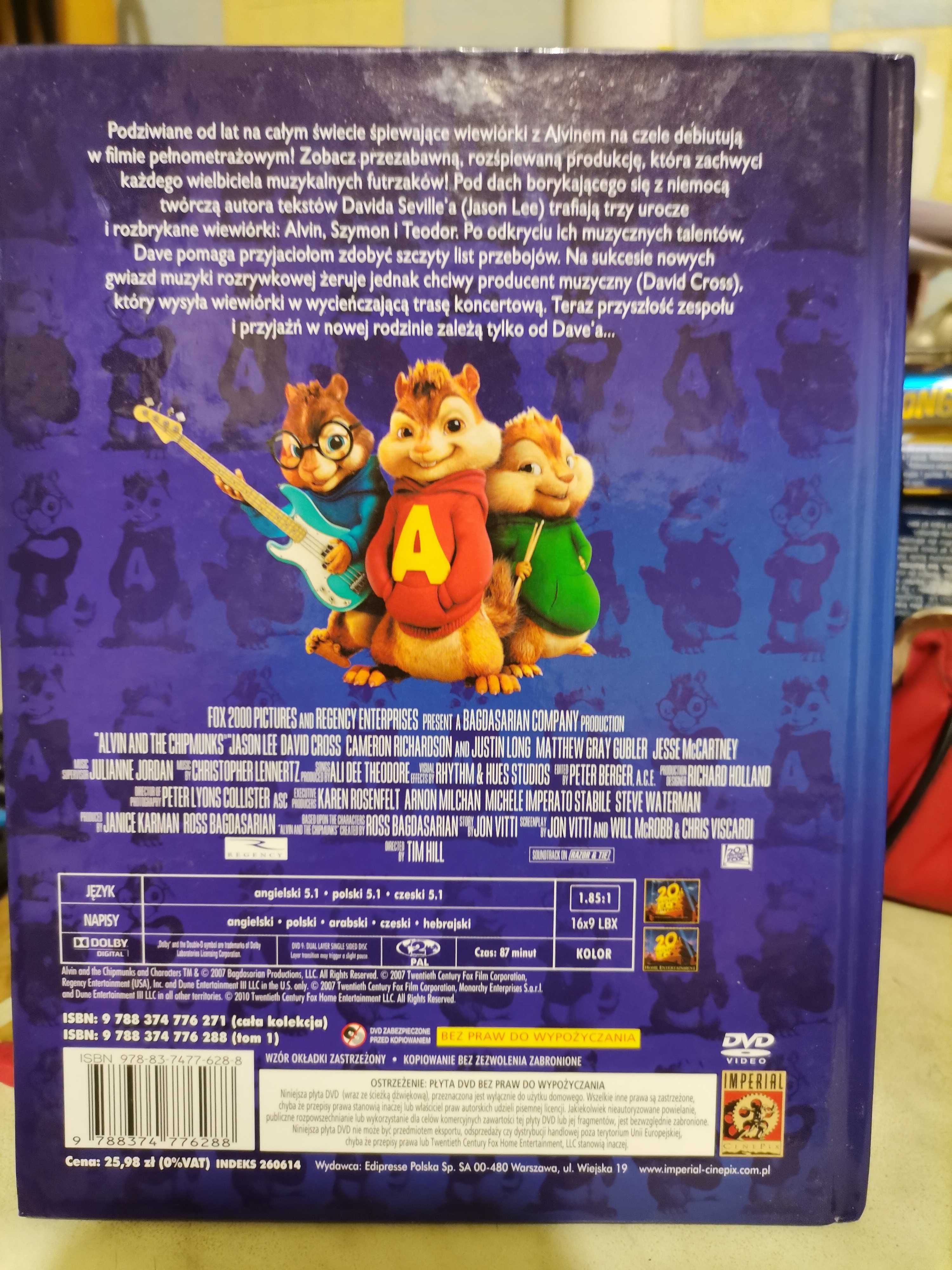 DVD Alvin i  wiewiórki