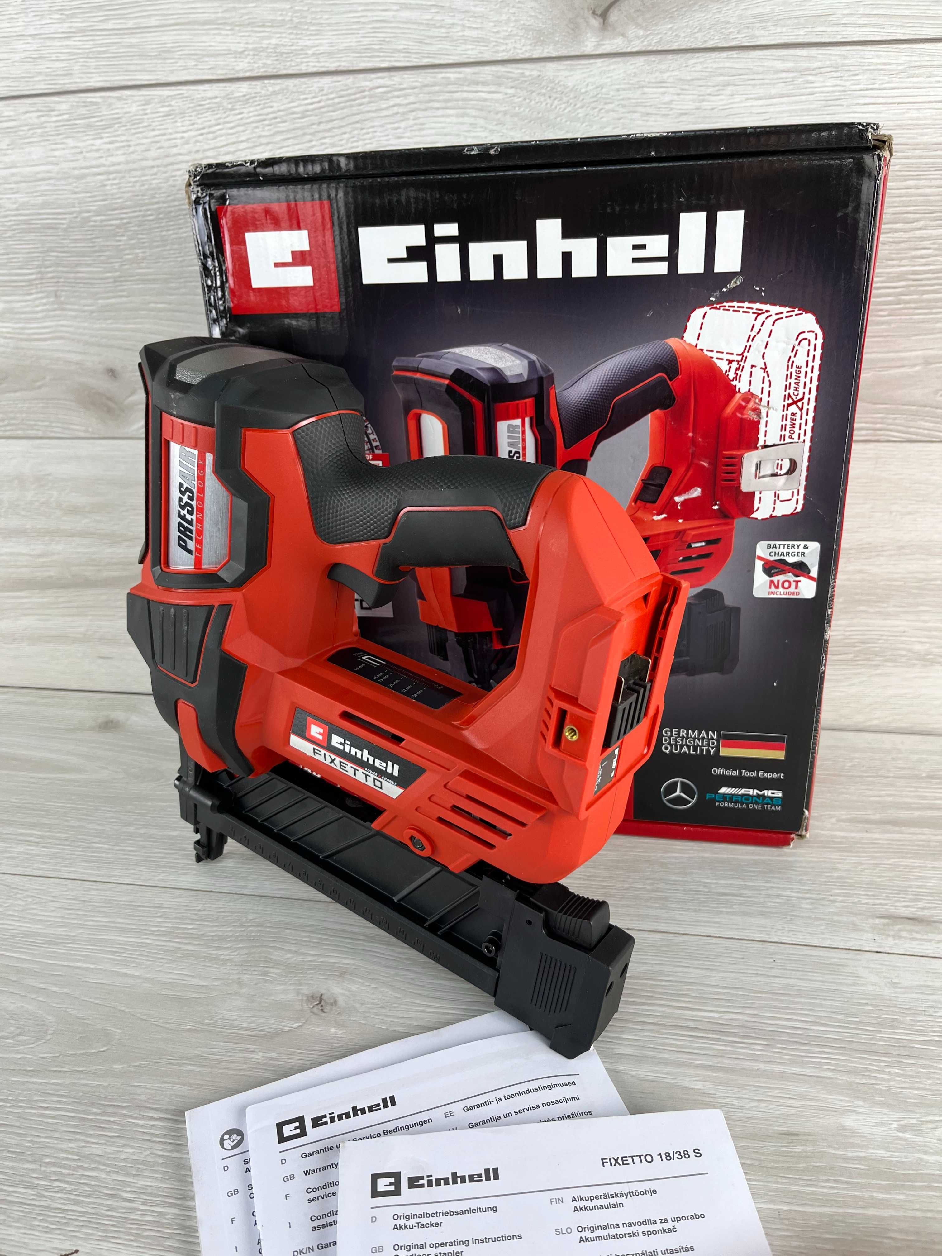 Степлер Einhell FIXETTO 18/36 N Red цвяхи бу без аку і зарядки