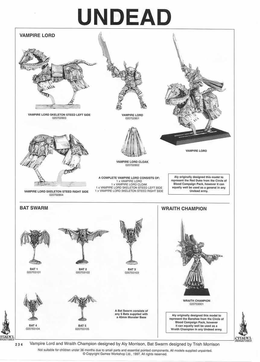 Warhammer Fantasy Battle: Vampire Lord - Red Duke, oldhammer