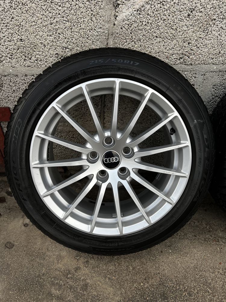 Oryginalne koła Zimowe R17 5x112 Audi A5 A4 B9 B8 B7 opony 215/50/17