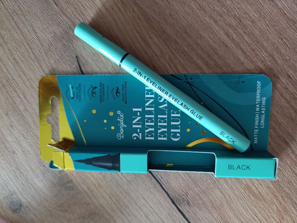 Eyeliner czarny eyelashes glue klej 2w1 w pisaku