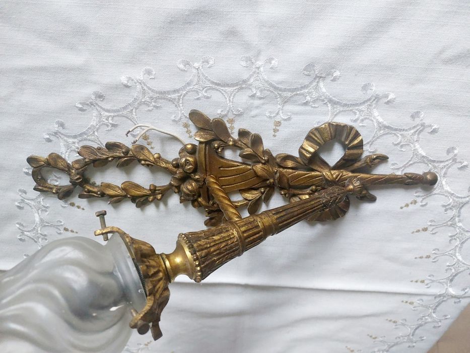 Bardzi stary kinkiet, duży  , pochodnia