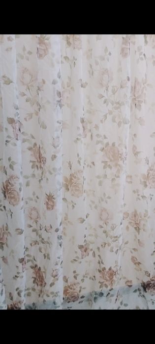 Тюль з квітами. Сітка