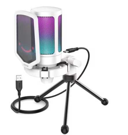 Ігровий USB мікрофон FIFINE A6V (RGB, Pop-фільтр)