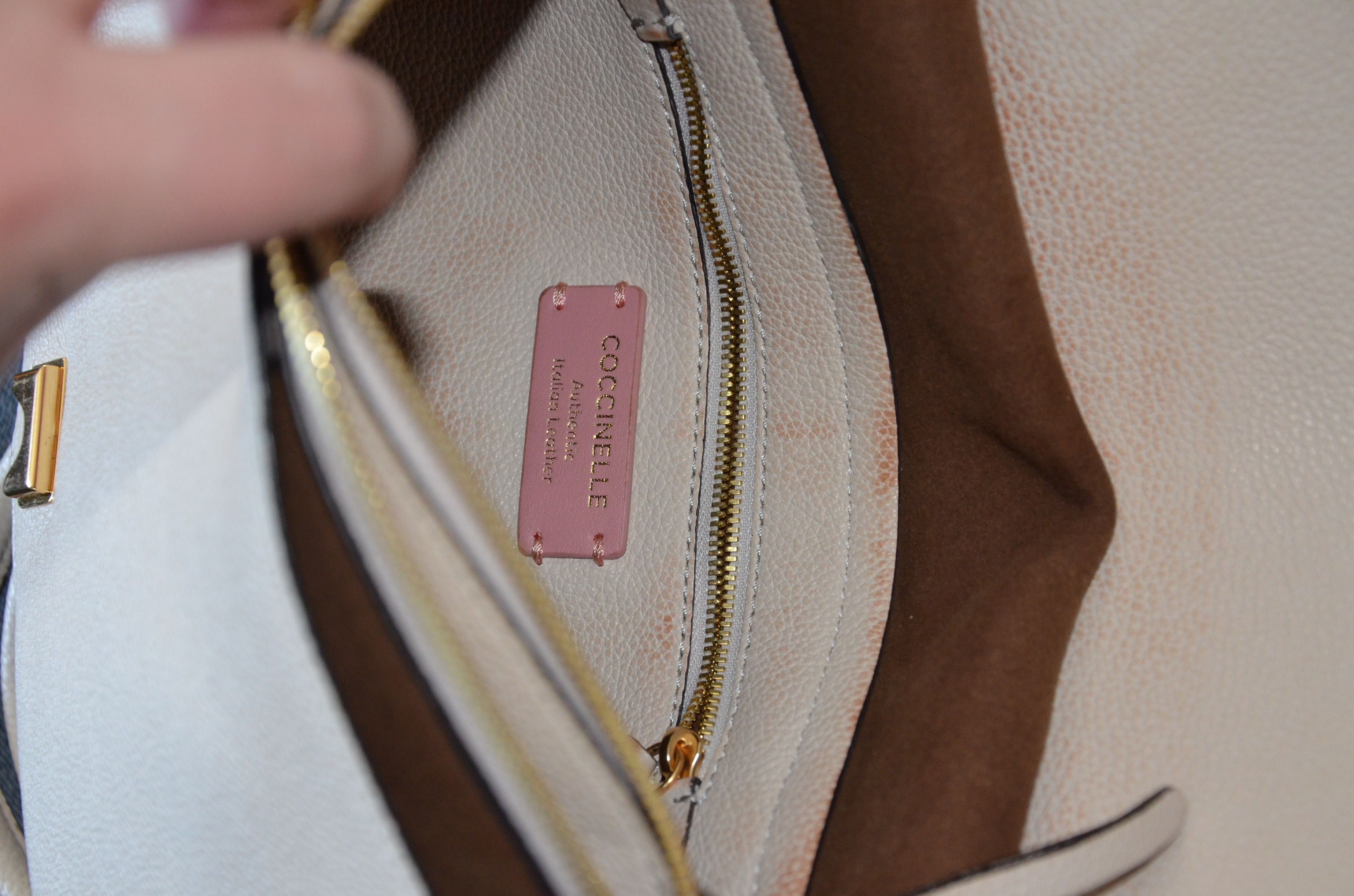 nude Torebka Coccinelle skóra carry bag