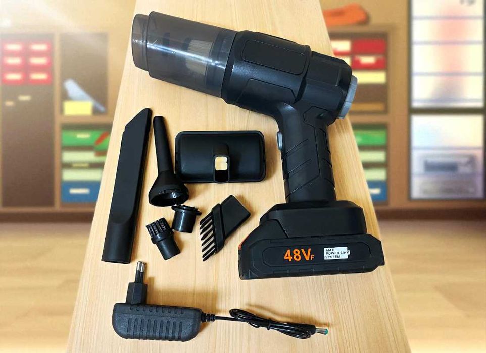 Мощный автомобильный пылесос Dust Collector, акумулятор 48V