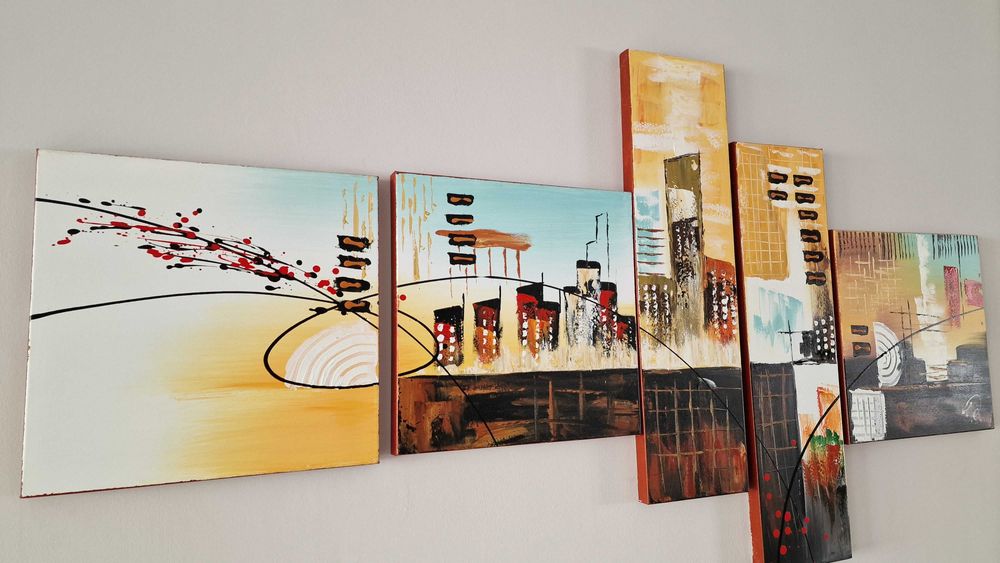 Quadro Abstrato Pintado a mão