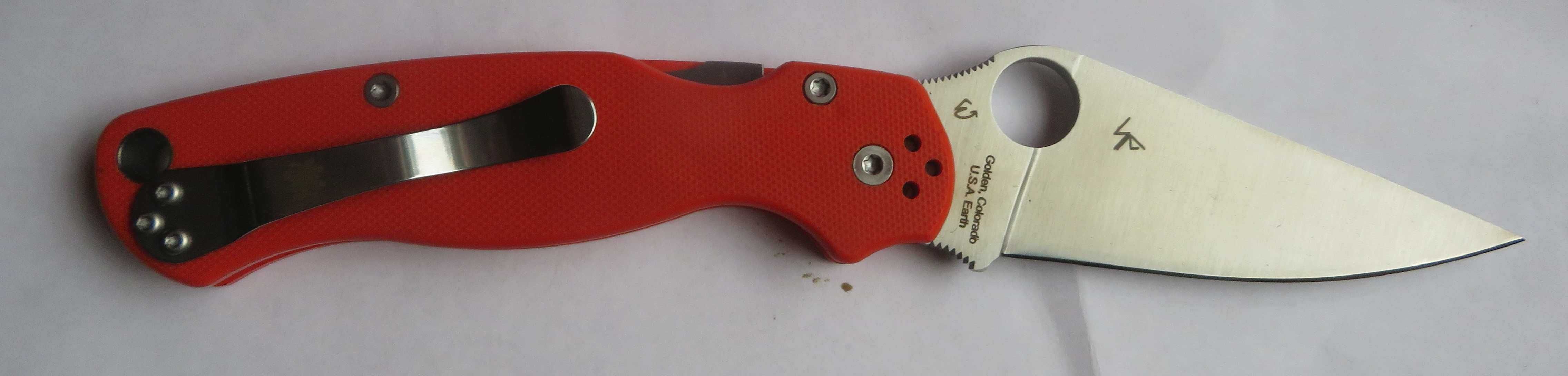nóż folder spyderco Paramilitary 2 pomarańczowy