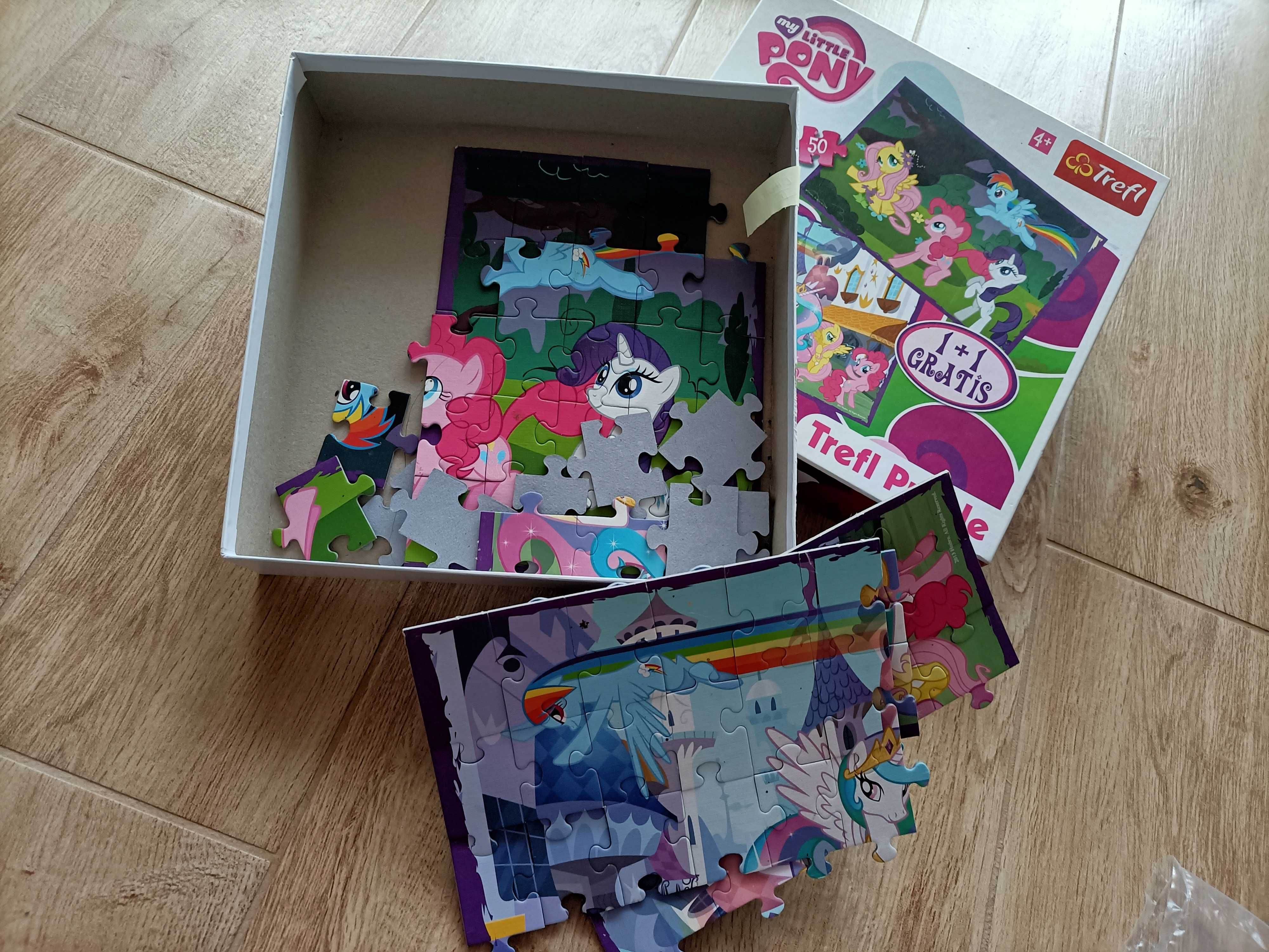 Puzzle dla dzieci my little pony oraz kotek