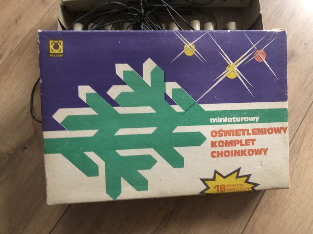 Lampki  choinkowe vintage PRL