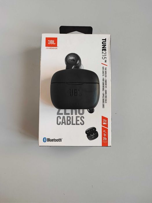Навушники JBL Tune 215 TWS, Black, PURE BASS, ZERO CABLES
