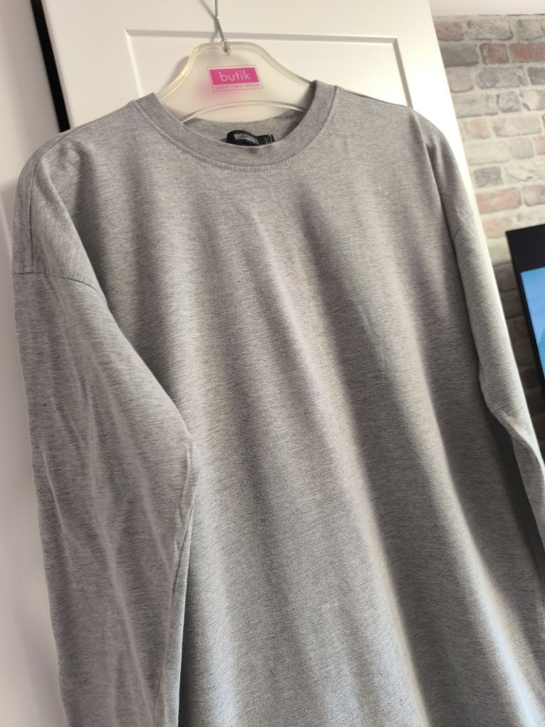 Szara sukienka t-shirtowa Missguided r. L 40 bawełna