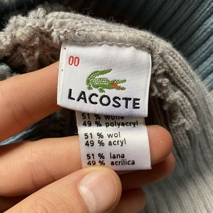 Вовняна шапка Lacoste оригінал сіра