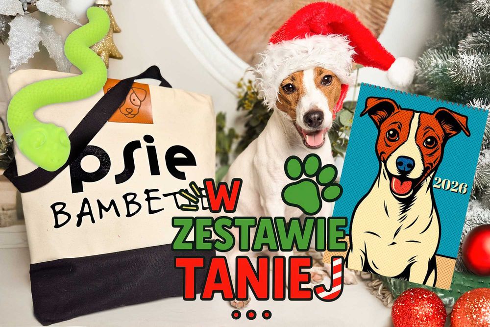 Zestaw 2* Torba Psiebambetle + kalendarz ze smaczkami + wąż