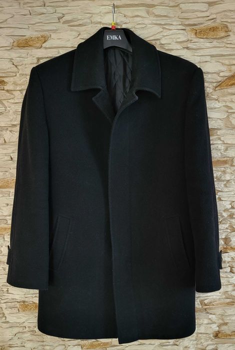 Płaszcz męski klasyczny zimowy wełniany kaszmir EMKA rozmiar M 48/182