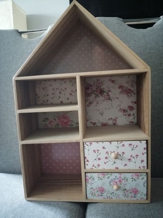 Drewniany domek/półka/organizer