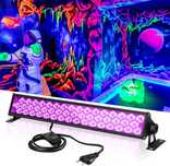 Anpro 72 W, czarne światło LED, 48 diod LED, z taśmą fluorescencyjną