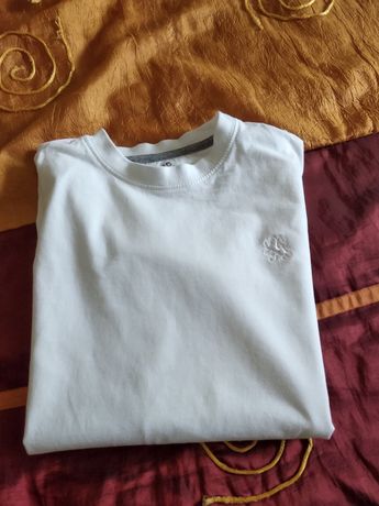 Biała koszulka chłopięca długi rękaw rozmiar 158