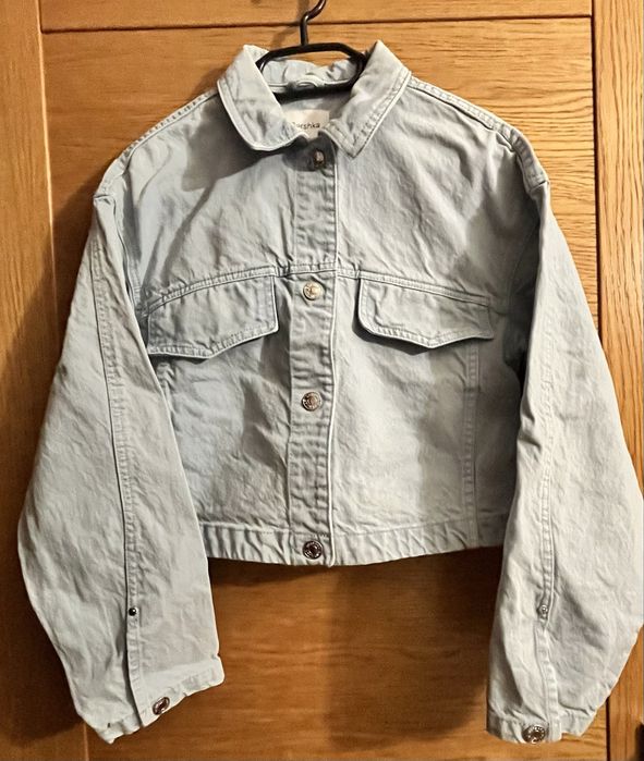 Kurtka/katana jeansowa krótka, oversize, Bershka, rozmiar 36