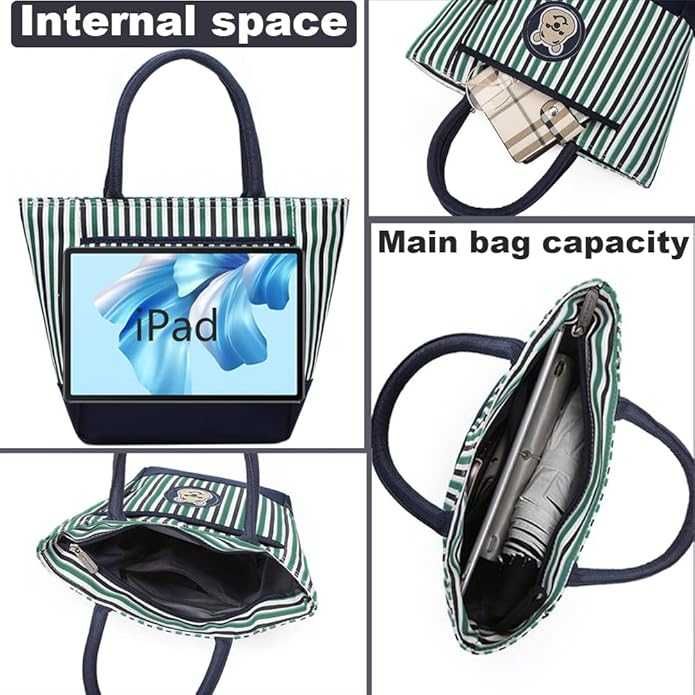 CW31 Mini Shopper Mała Torebka Wodoodporna Materiałowa Poręczna Misiu